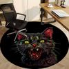 1pc Zombie Cat Office Round Area Rug, Under Office Chairs Bedroom Living Room Home Decor, Room Deco, Available In Various Sizes 098
