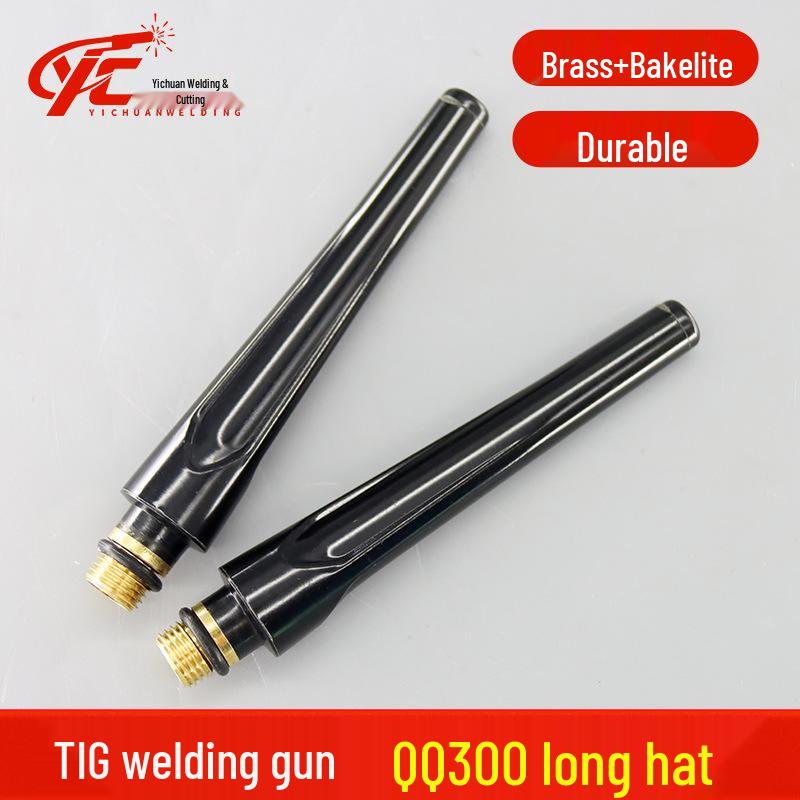 QQ/QS300 Argon Welding Torch Accessories: Ceramic Nozzle, Gas Diffuser, Tungsten Electrode Holder, Tail Cap, Torch Head.