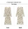 High-End Floral Print V-Neck Long Sleeve Summer Dress for Women