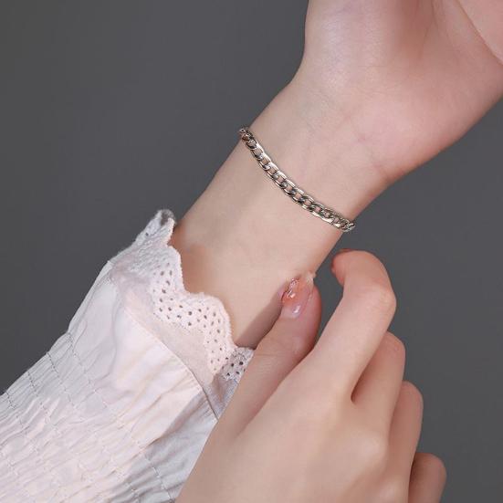 6Pcs Women Bracelet Stainless Steel Hip Hop Style Men Bracelet Fine Craftsmanship Sleek Surface Bangle Set