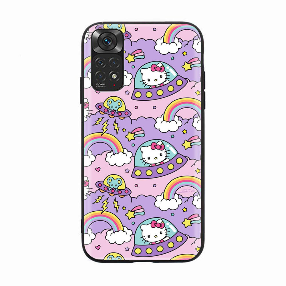 

Чехол H-30 Cute Hello Kitty Black Sofe для iPhone 16 15 Plus 14 13 Mini 12 11 Pro 8 6 6S SE 5 XR XS Max Realme C30 C33 C32 9I VIVO V29 V27 V23 Y36 iPhone 12 Mini олений