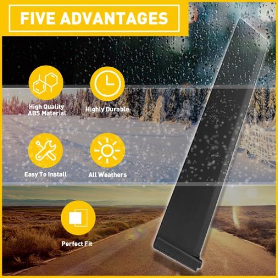 Black Door Pillar Front Molding Right Fit 2012-15 Honda Civic 4 Dr 72430-TR3-A01