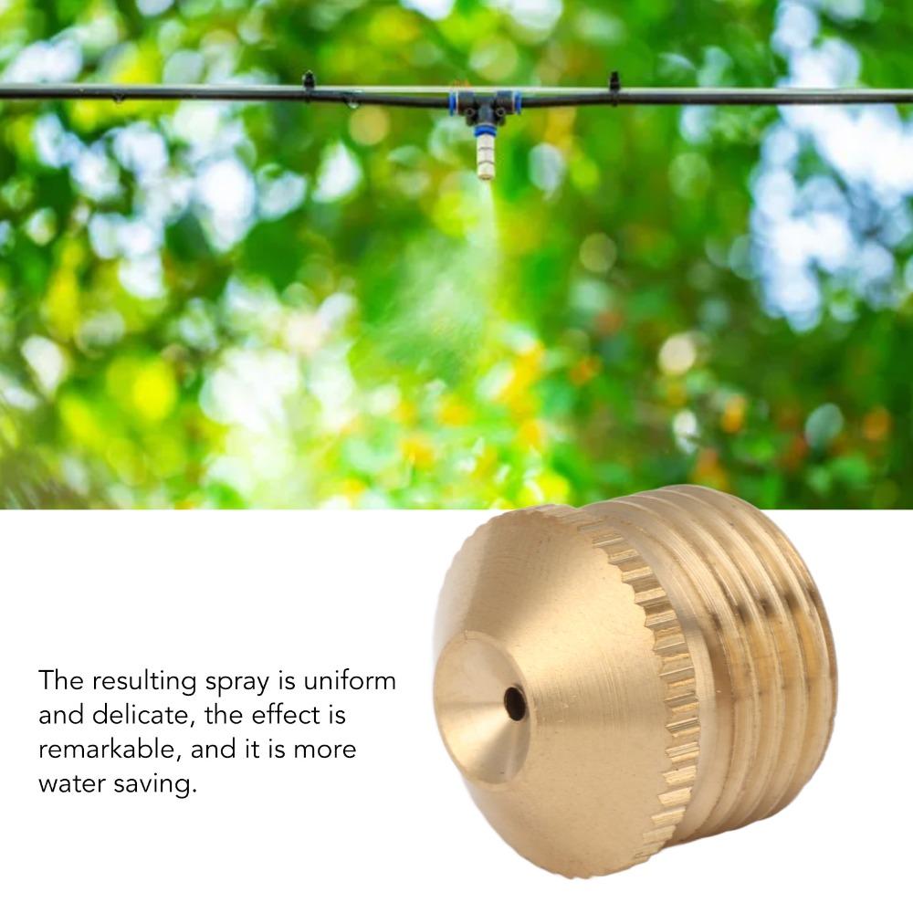 5PCS Fine Mist Fogging Sprinkler Head Brass Garden Cooling System Nozzles  Factory Site Cooling