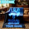 1PC Custom Name Blanket Al Hilal Emblem Design Flannel Blankets Patterns Throw Blanket All-Season Soft Gift for Couch, Bed, Camping, Birthday Gifts