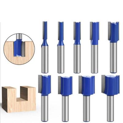 1pc 8mm Shank Straight Bit Tungsten Carbide Double Flute Router Bits Milling Cutter for Wood Woodwork Tool