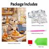 DIY 3D Pearl Diamond Painting Art Set Cute Otter Making Pancakes Home Decor Kitchen Art Set Wall Art