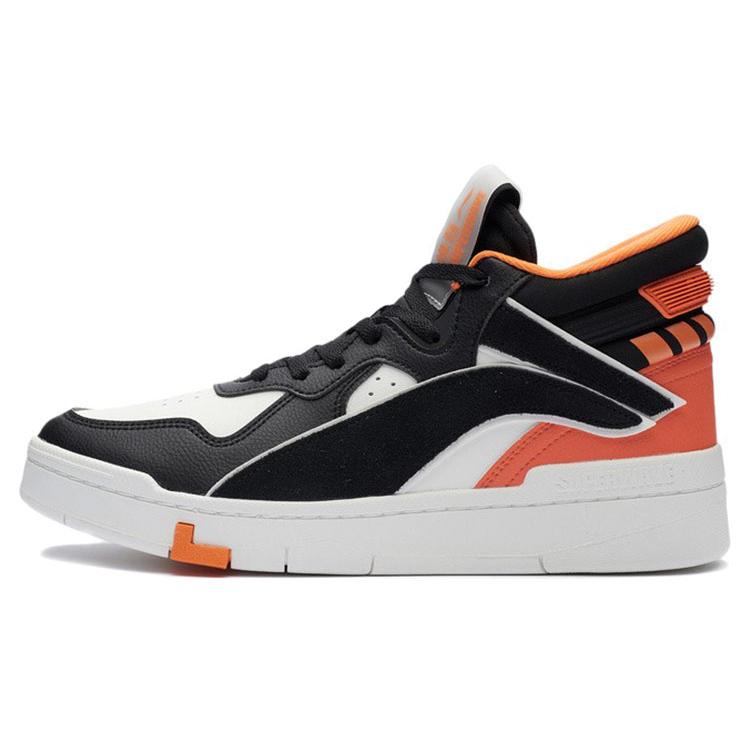 

LiNing Wave Superwave Mid Mid Top Skateboard Shoes Men s Black Orange 43