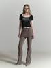 HALF DEVIL US [Customized] Layered Bootcut Pants_Walnut