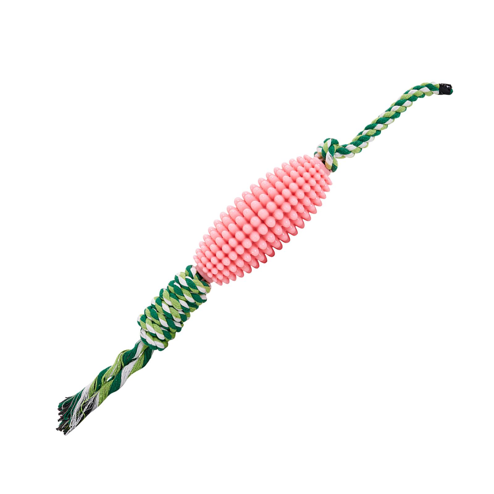 

Игрушка для домашних животных Кукурузная коренная палочка звучит, чтобы облегчить скуку, плавает на воде, зубная щетка грызет узлы, игрушка для чистки зубов ONESIZE розовый