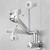 360° Rotation Wall Mounted Faucet Stainless Steel Bathroom Faucet  Washbasin Installation