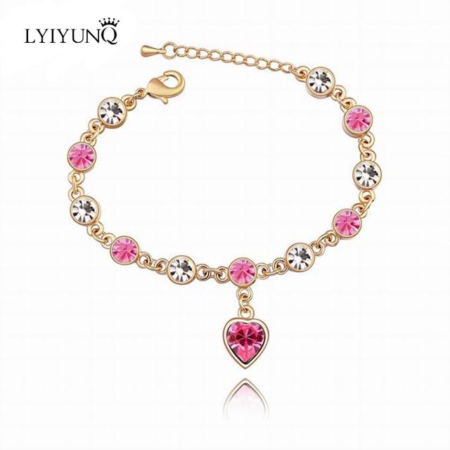 Fashion Bracelet Wedding Female Heart Crystal Bracelets For Women Luxury Temperament Silver -Color Fine Jewelry Gift