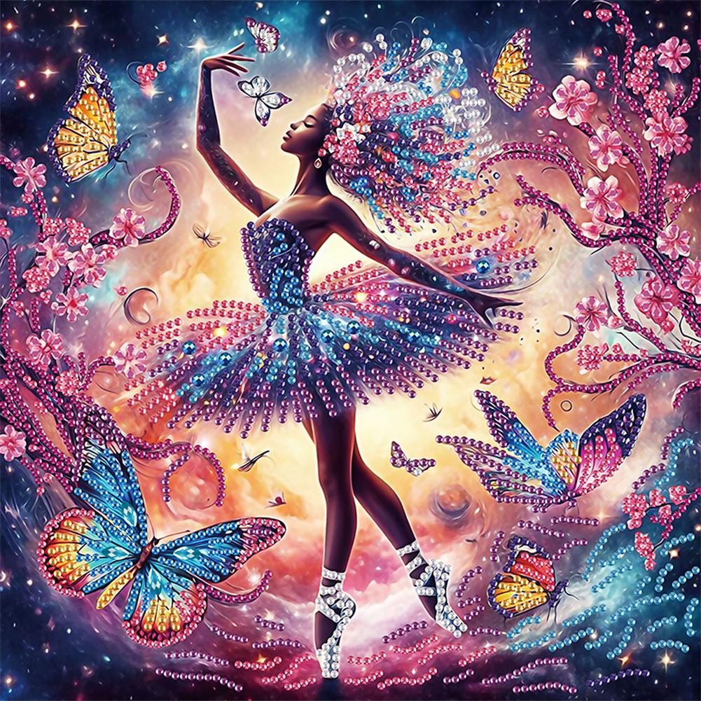 5D DIY Partial Special Shaped Drill Diamond Painting Kit Arts Ornament Beauty Girl Home Decoration Xmas Birthday Gifts 30x30cm