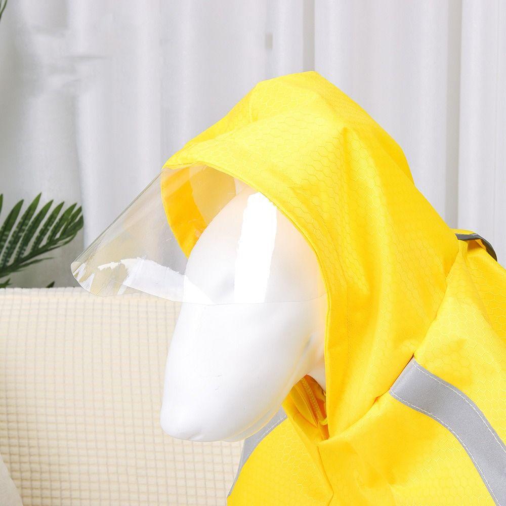 High-Visibility Pet Hooded Raincoat Waterproof Windproof Dog Rain Poncho Pet Coat  Outdoor