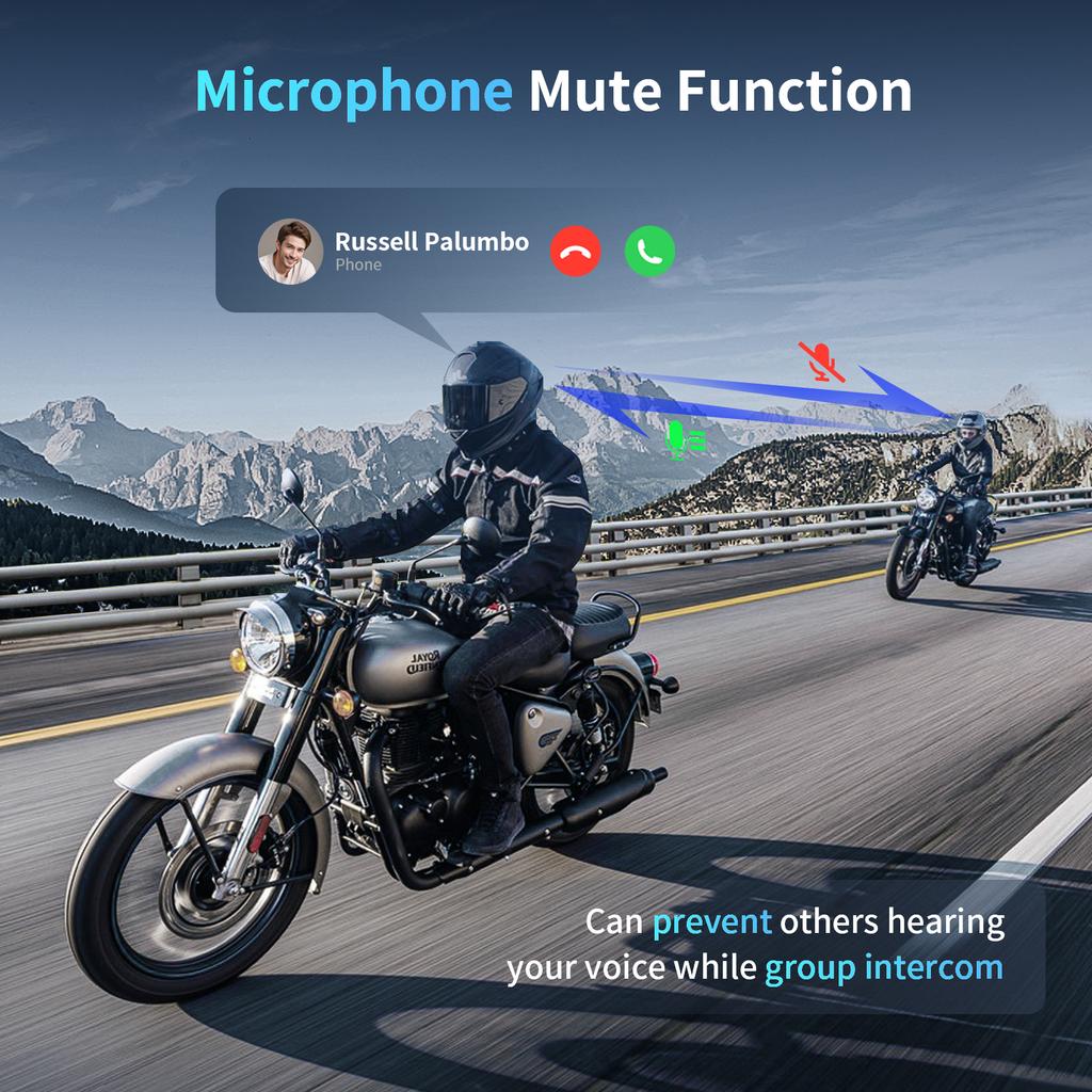 Fodsports M1-S Plus Motorcycle Helmet Intercom Bluetooth Headset,Moto Interphone,8 Riders 2000M,FM Radio,Music Sharing.
