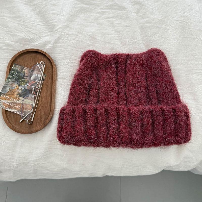 Cute Cat Ear Wool Hat for Women: Stylish Autumn/Winter Ear Protection, Personality Show, Warm Knitted Skullcap