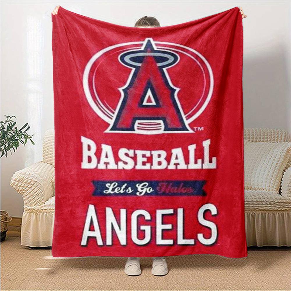 Los Angeles Angels Print Flannel Blanket High Quality Warm Comfortable Cover for All Seasons Perfect for Gifts Home Decor