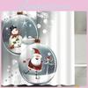Versatile Christmas Snowman Waterproof Bathroom Shower Curtain With 12 Hooks For Any Holiday Setting