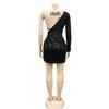 X5307 Women's Sexy Sequin Irregular Club Dress