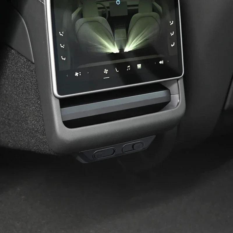 Rear Charging Port USB Cover for Tesla Model Y Juniper 2025 Model 3 Highland 2024 Anti-blocking Protection Interior Accessories