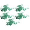 5Pcs Artificial Simulation Transparent Green Single Hook Soft Lure Bait Antihanging