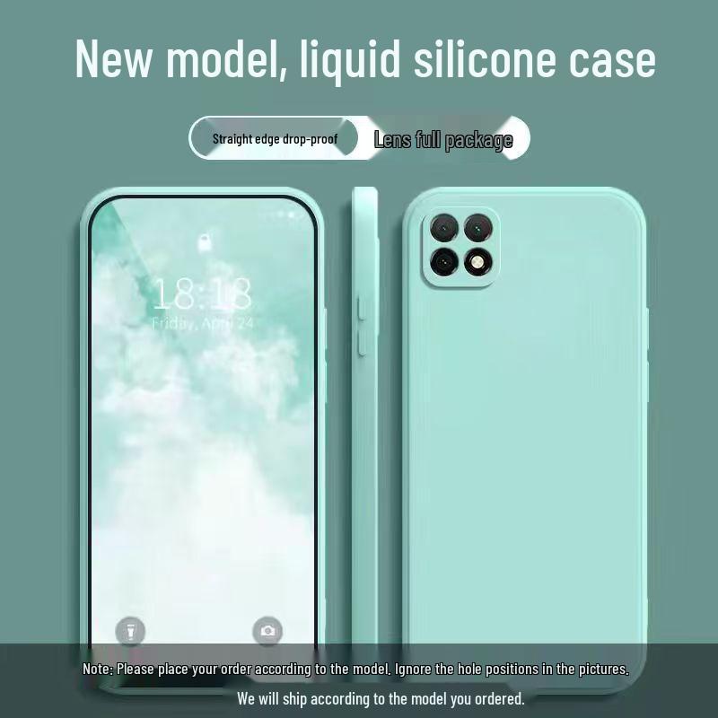 Huawei Enjoy 20 Phone Case - Solid Color, Liquid Full Coverage, Anti-drop, Soft Straight Edge Design
