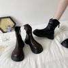 Thick-soled Martin Boots for Female Spring Students 2025 New Korean Version Versatile Height-increasing British Style Big Head Thin Short Boots