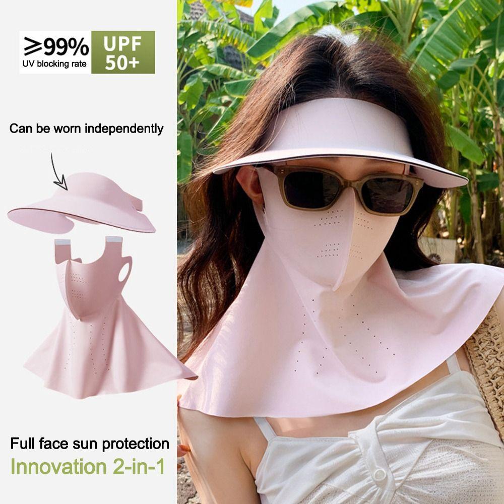 3D Breathable Sun Protection Mask Ice Silk Sunshade Face Mask Fashion Anti-UV Neck Scarf  Cycling