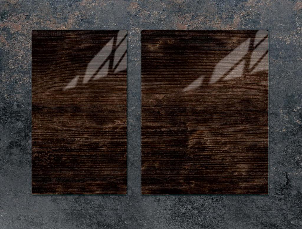 GLAS-KOCHFELDSCHUTZPLATTE 70x52 HOLZ
