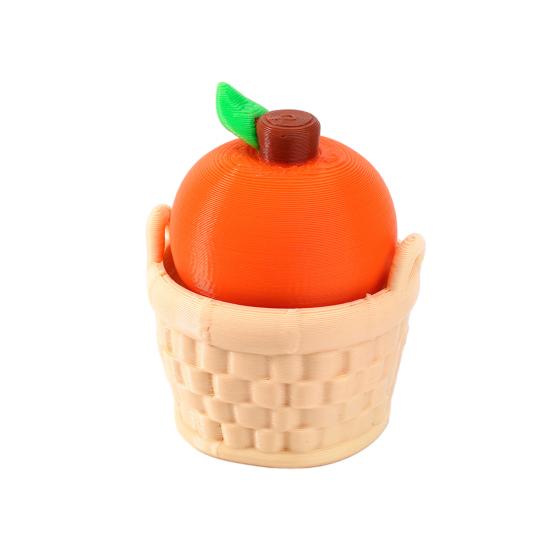 3D Printed Fruit Fidget Clicker Toy, Cute Press Button Sensory Toy, Miniature Fruit Basket Stress Relief Toy for Office Desk