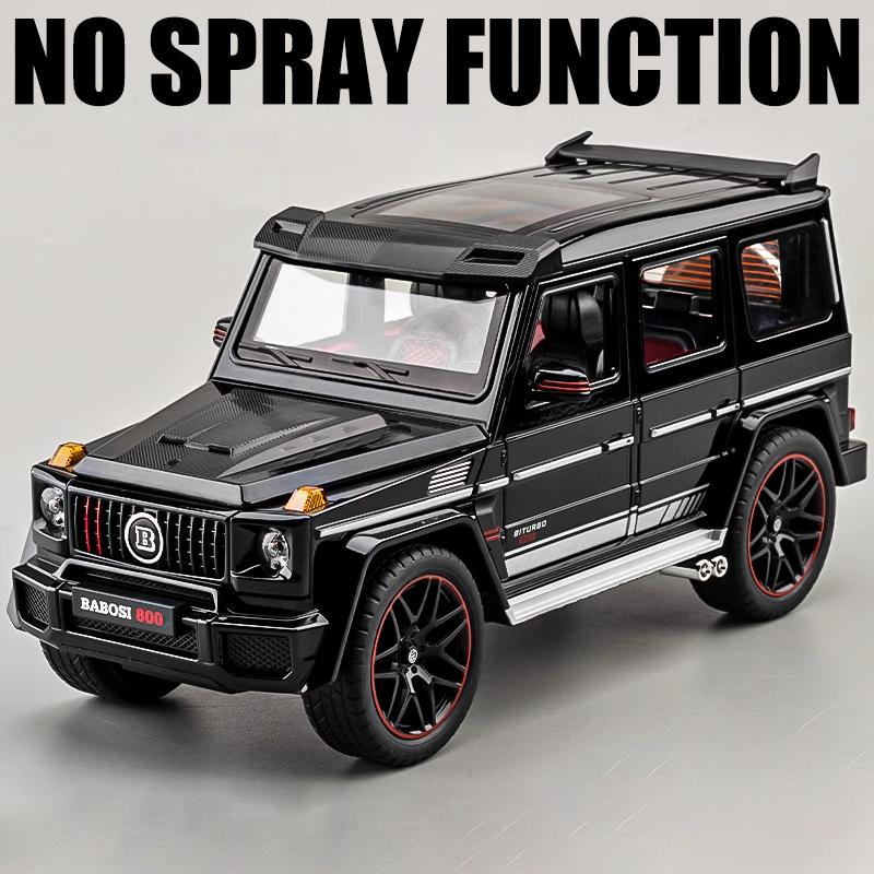 Large 1/18 Sacle Benz G800 Off Road SUV Alloy Metal Diecast Model Car Sound & Light Collectibles Ornaments Birthday Gift Friend