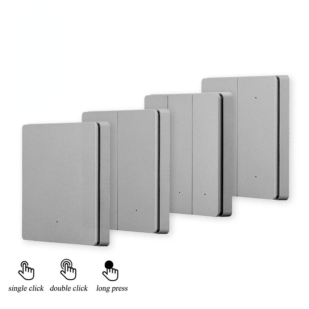 Tuya Zigbee Wireless Scene Switch Remote Control 1/2/3/4 Gang Black Grey Battery Powered Work With ZigBee2mqtt Home Assistant