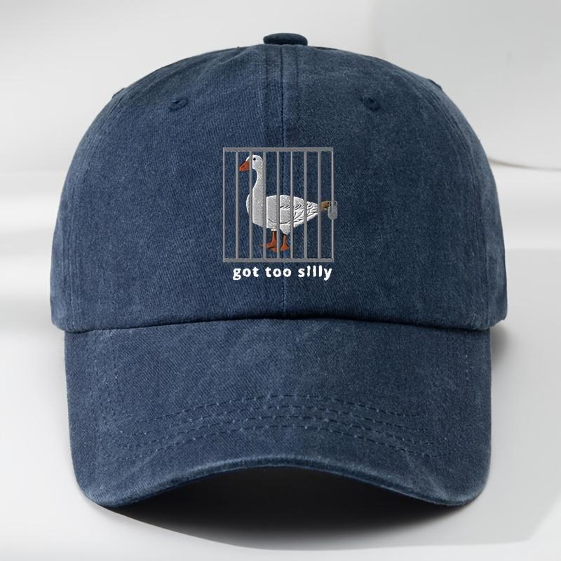Unisex SoftTop Baseball Cap Fun Goose Cage PrintAdjustable Size Breathable and MoistureAbsorbingAppropriate for Any Season