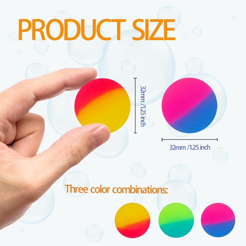 10 Stück Hochsprungbälle für Kinder Bunte Gummibälle Großpackung für Geburtstagsfeier-Mitgebsel Klassenzimmer-Karnevals-Preise Goodie-Geschenk