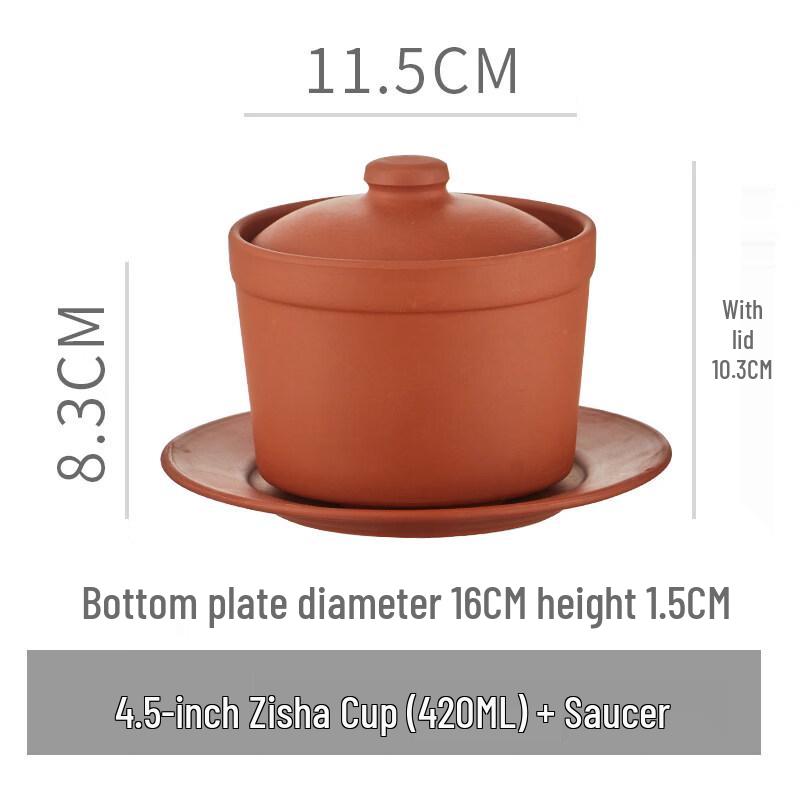 

Ru Han Zisha Double-Lid Ceramic Stew Pot and Dish Set