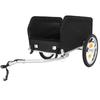 Bicycle Cargo Trailer, Removable Waterproof Cover, 40 kg Capacity, 16-Inch Off-Road Wheels, Foldable Design for Camping and Shopping – Green/Black