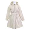 Moncler White Polyester Alfirk Long Coat Coat 1 beigeUsed