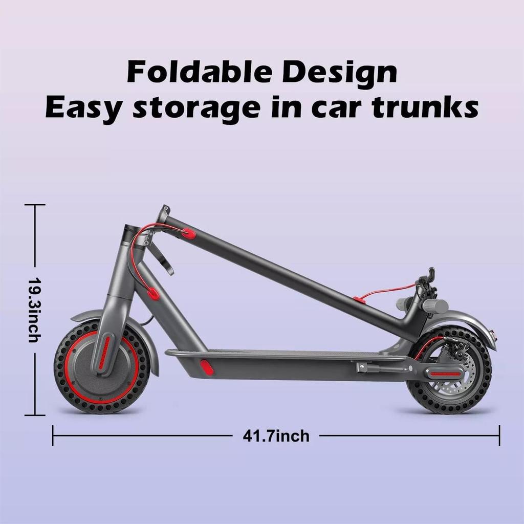 Electric Scooter Foldable EMOKO 8.5" 350W Motor 10.4AH Max Range 30Km Black