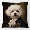 European Poodle Dachshund Chiwawa Dog Animals Portrait Painting Cushion Cover Royal Pet Historical Portrait Pillowcase