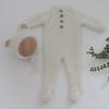 New Newborn Photography Clothing, Baby Soft Knitted Bear Onesie + Hat Two-piece Set