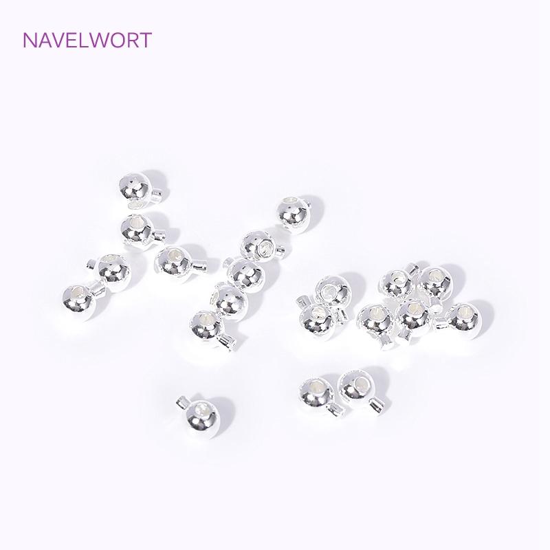 Wholesale 18K Gold Plated Brass Clip Station Clasps,Ball Snap Clasps,Ball End Cap for Memory Wire,DIY Jewelry Making Accessories