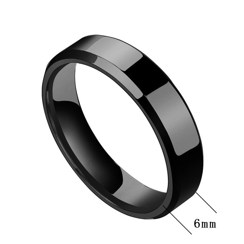 Gravure Nom Lettres Anneaux en Acier Inoxydable Pour Hommes Femmes Personnalisé Cœur d'Amour Couple Date d'Anniversaire Anneau 6mm Bijoux 8&No Custom gray