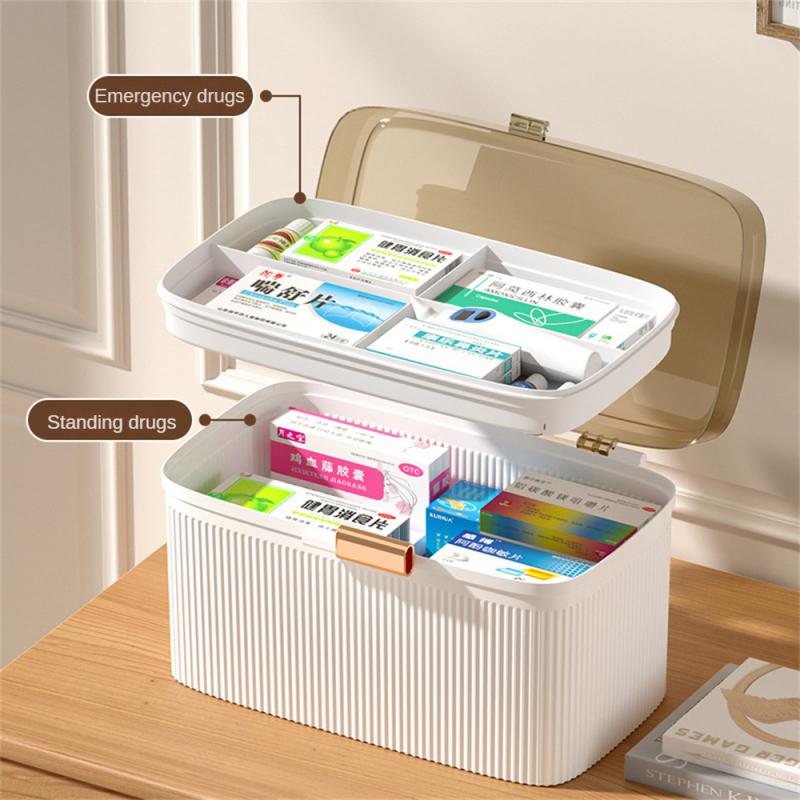 Large Capacity Box Safety Lock Category Storage High Capacity Multi-layer Household Products Home Box Plastic
