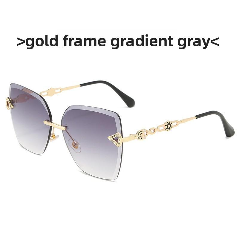 

Summer Fox Head Designer Eyewear For Women Frameless Square Style Uv400 Sun Protection Style1