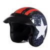 Vintage Retro Motorcycle Helmet Half Face Gloss Black for Cruiser Chopper Men Women CE DOT ECE Certified Protection