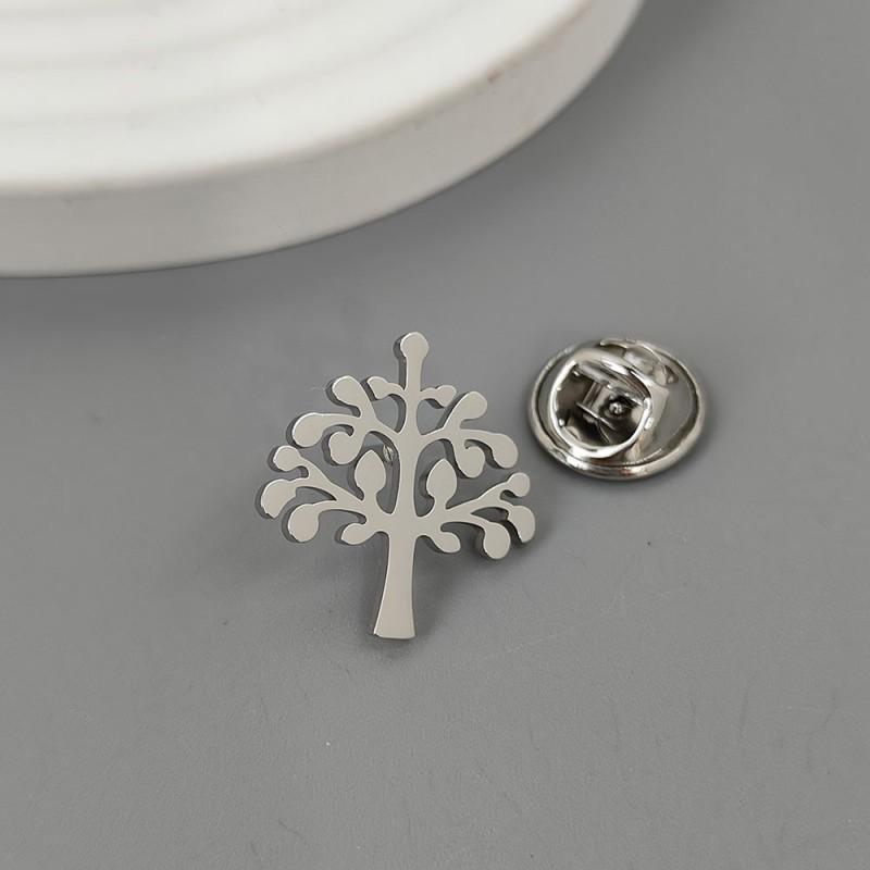 

Tree Of Life Brooch Cufflinks Dual-use Fashion Personality Cutting Hollow Design Suit Coat Accessories 14k