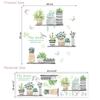 Garden Plant Bonsai Flower Butterfly Wall Stickers Home Decor Living Room Kitchen Pvc Wall Decals Diy Mural Art Decoration