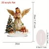 Christmas Angel Girl Acrylic Sign: Inspirational Desktop Ornament & Home Decor Gift