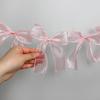 Pink Bow Ribbon Hanging Garlands Banner for Kids Boy Girl Birthday Party Wedding Decoration Baby Shower Favors Home Wall Flag