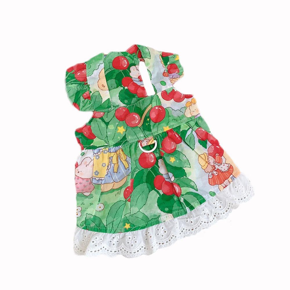 

Хлопковое платье для щенка Мягкое платье для питомца Платье для собаки чихуахуа Маленькая средняя собака XL зелёный