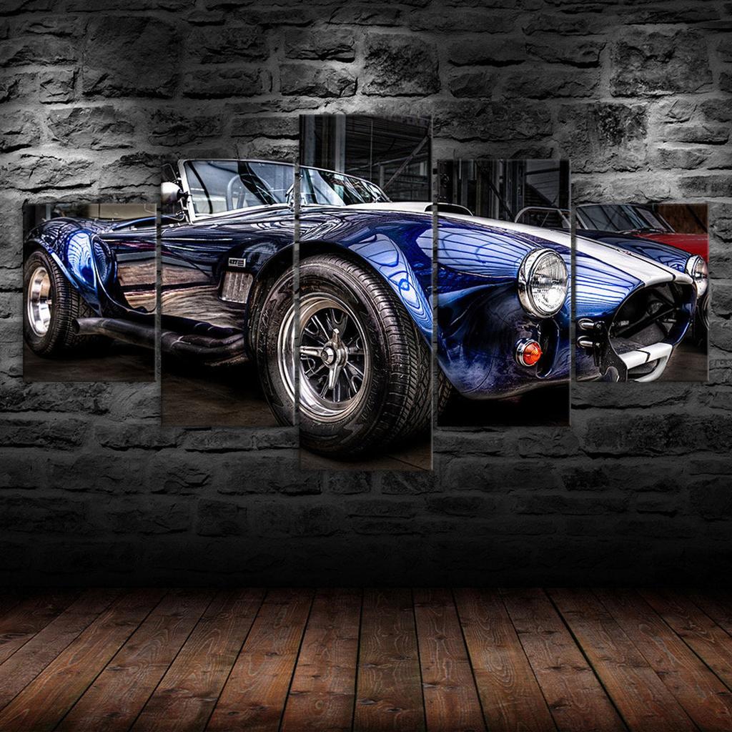 Sports Car Canvas 5 Piece Five Panel Print Modern Wall Art Poster Picture Home Decor Gift For Him For Her